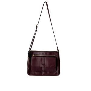 Fossil Maroon Leather Bag